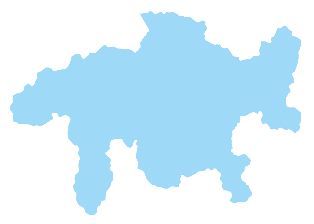 Karte des Kantons Graubünden